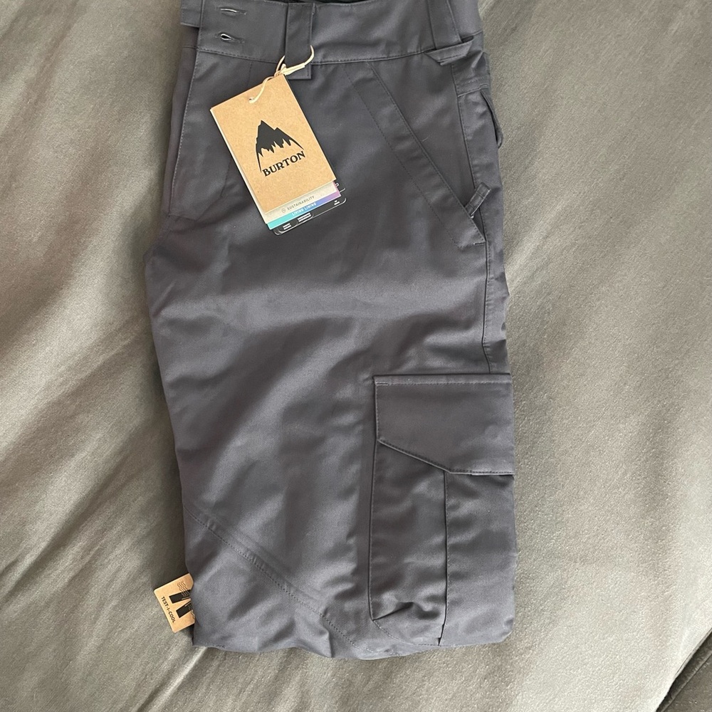 Men’s Burton Ski Snowboard Gray Cargo Pants size XS